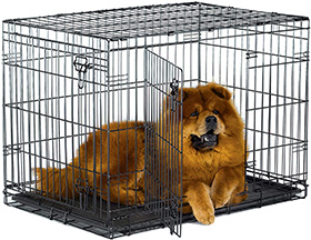 Steel dog crate in various sizes with front door