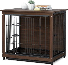 Large Wooden dog crate furniture from BingoPaw
