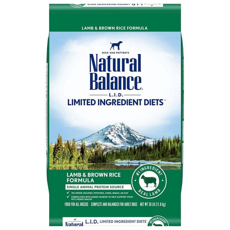 Natural balance dog food lamb and brown rice Grandorf Necessary dietary fibers